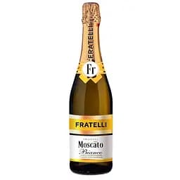 Напій винний Fratelli taste Moscato Bianco білий напівсолодкий слабоалкогольний газований 6-6.9% 0.75 л 