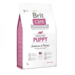 Сухий корм Brit Care GF Puppy Salmon & Potato 3 кг корм супер-класу для цуценят