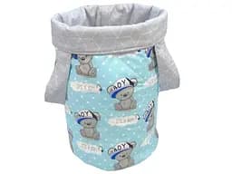 Корзина для игрушек Moontime "Тедди на голубом"