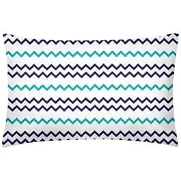 Наволочка Cosas Sea zigzag 50х70 см біла (ZigZag_BlueMint_50) - мініатюра 1