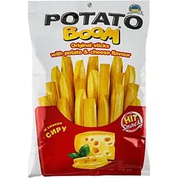 Палочки Potato Boom Hit snack со вкусом картофеля с сыром 50 г