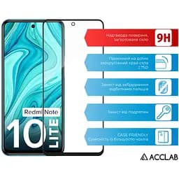 Скло захисне ACCLAB Full Glue Xiaomi Redmi Note 10 Lite Black (1283126517938) - мініатюра 3