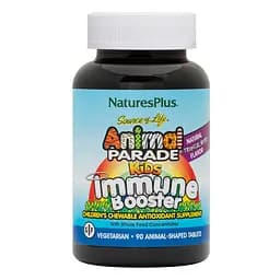 Вітаміни та мінерали Natures Plus Animal Parade Kids Immune Booster, 90 жувальних таблеток - Тропічні ягоди