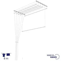 Сушарка для білизни настінно-стельова Casa Si Perfect Dry 5 x 1.6m White (CS42260V05) - мініатюра 1