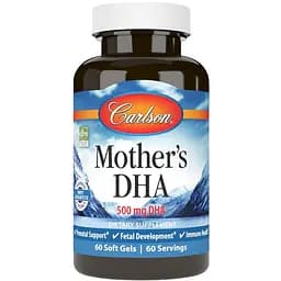Жирні кислоти Carlson Labs Mother's DHA 60 капсул