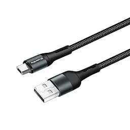Кабель ColorWay USB - micro USB (M/M), Nylon, 2.4 А, 1 м, Black (CW-CBUM045-BK) - мініатюра 8