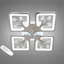 Сучасна стельова LED-люстра в передпокій Diasha S8157/4HR LED 3color - хром, 85 Вт, 37x37 см