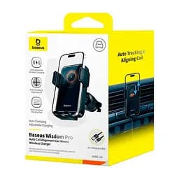 Тримач Baseus Wisdom Pro Auto Coil Alignment Car Mount Wireless Charger Air Outlet Version 15W - мініатюра 2