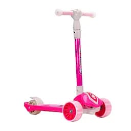 Самокат детский 3-х колесный HS2014 (RL7T) складной, светящиеся колеса PU Красный