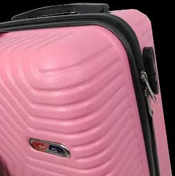 Мала пластикова валіза на колесах 45L GD Polo блідо-рожева - мініатюра 7