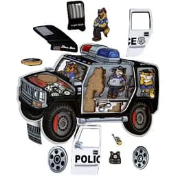 Дерев'яний пазл-сортер Поліція Ubumblebees (ПСФ111) PSF111, 25 деталей - мініатюра 2