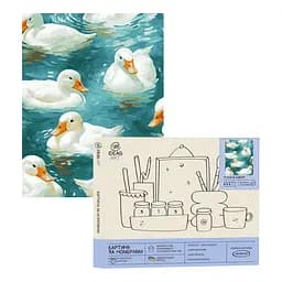 Набір для розпису по номерах "Гуси в озері" 40*50 см, IDEA2-GX47540, ТМ "99IDEAS"