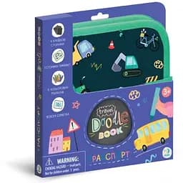 Дорожная книга для рисования «Транспорт» 301046, 6 цветных маркеров