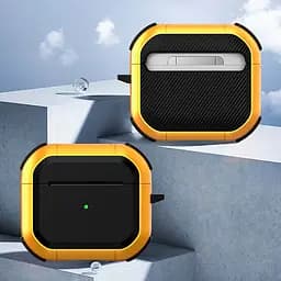 Футляр протиударний Black ed. для навушників Airpods 4 Yellow - мініатюра 2