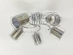 Стельова люстра на 5 плафонів 91179B/5 хром