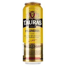 Пиво Tauras Pilsneris светлое, 4.6%, ж/б, 0.568 л