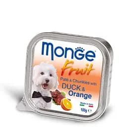 Паштет Monge Dog FRUIT Adult з м'яса качки з апельсином для собак усіх порід 100 гр