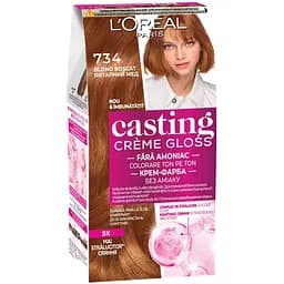 Крем-фарба для волосся без аміаку L'Oreal Paris Casting Creme Gloss відтінок 734 Бурштиновий 120 мл (AA914500)