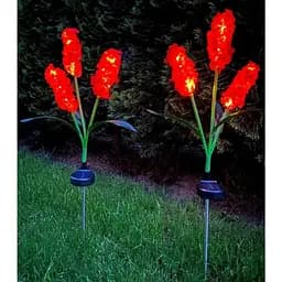 Светильники Sun Lamp садовые на солнечной батарее декоративные цветы гиацинт 2 шт