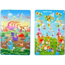 Дитячий двосторонній термокилимок Lindo Діно 180х120 см (F1011)