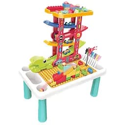 Гра Веселий трамплін 4 в 1, ігровий столик, машинки в наборі, фломастери, 49x60x30.5 см, 50x13.5x31 см