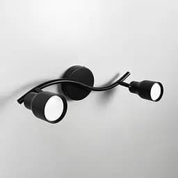 Чорний світильник із 2-ма регульованими плафонами | Арт. 52039/2 BK | Line F