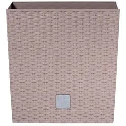 Горщик для квiтiв Prosperplast Rato квадратний низький, з вкладишем 2 в 1, 265 мм, мокка (70894-7529)