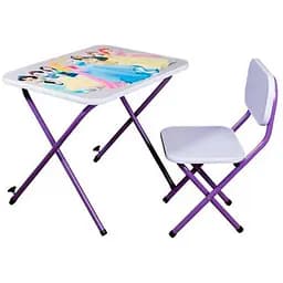 Столик Bambi Принцеси 1 стільчик 59-44 см фіолетовий