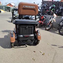 Електроскутер Триколісний Crosser TR1 Pro (1200W, 72V, 24Ah) Коричневий - мініатюра 9