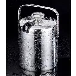 Відерце для льоду Ruhhy 21159 зі щипцями, ложкою, ситечком і кришкою, 1.3 л