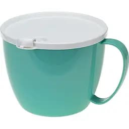 Чашка для супу з кришкою, бірюзова 0.7 л  (1214-IH-бірюзовий)