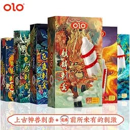 Презервативи стимулюючі OLO Dragon з вусиками та силіконовою змазкою 18 см 2 шт - мініатюра 3