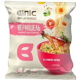 Вермішель швидкого приготування Віліс зі смаком качки 65 г
