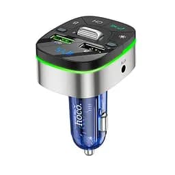 Адаптер автомобильный HOCO Crystal transparent car BT FM transmitter E71 серо прозрачный