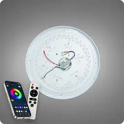 Люстра світлодіодна 517 Dlight RGB з пультом і колонкою 70Вт Білий (02155) - мініатюра 9
