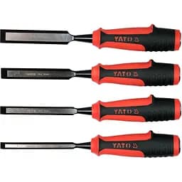Набор стамесок с полимерными ручками Yato: b= 10-12-16-20 мм CrV 4 шт. (YT-6281)
