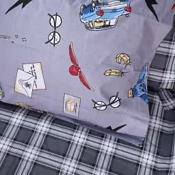 Простирадло MirSon Poplin Line Kids 08 Harry Potter 110х160 см сіре (2200009719615) - мініатюра 2
