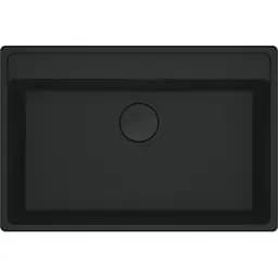 Кухонна мийка Franke Maris, фраграніт, прямокутник, без крил, 760х510х200мм, чаша - 1, врізна, MRG 610-72 TL, чорний матовий