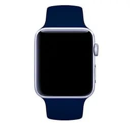 Силіконовий ремінець Watchbands для Apple Watch 42mm Розмір ML темно-синій (WB101NAVYBLUE) - мініатюра 3