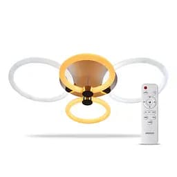 Світлодіодна накладна люстра Ardero AL6134-1ARD FELICITY GOLD 76Вт білий срібло