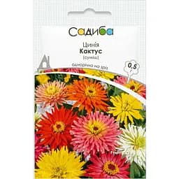 Насіння квітів Садиба Цинія Кактус суміш 0.5 г (000021965)