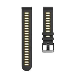 Силіконовий ремінець Rage для Realme Watch 22 ProSS Pro - чорно-жовтийширина кріплення 22ммWatchbands (W25-6WB24597512) - мініатюра 5