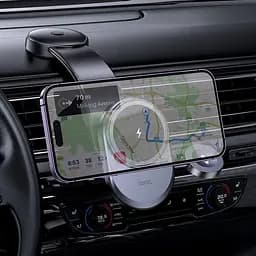 Автотримач із бездротовою зарядкою Hoco HW28 Excelso 2-in-1 Black/Gray (630566) [151327] - мініатюра 9