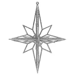 Елочная игрушка MIS LT Ромб большой 15х15х19 см серебряный