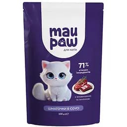 Набір повнораціонного корму для дорослих котів MAU PAW в асортименті 500 г (5 шт. х 100 г) - мініатюра 8