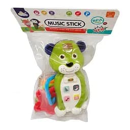 Детский телефончик "Тигренок" Shantou Jinxing 8116 с музыкой и светом Салатовый