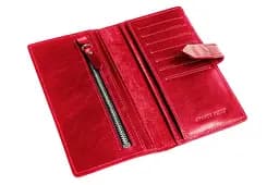 Портмоне червоне жіноче з хлястиком GRANDE PELLE 18х9х1.5 см acs0032210 - мініатюра 2
