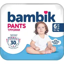 Підгузки-трусики Bambik 6 (15+ кг) 30 шт. - мініатюра 2