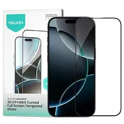 Захисне скло Nillkin (CP+ max 3D) (full glue) для Apple iPhone 16 Pro (6.3) Чорний