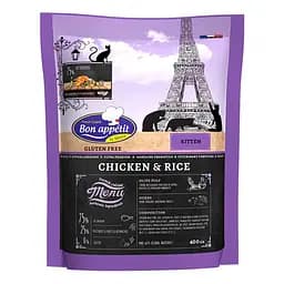 Сухой корм для котят Bon Appetit Kitten Chicken & Rice с курицей и рисом 400 гр